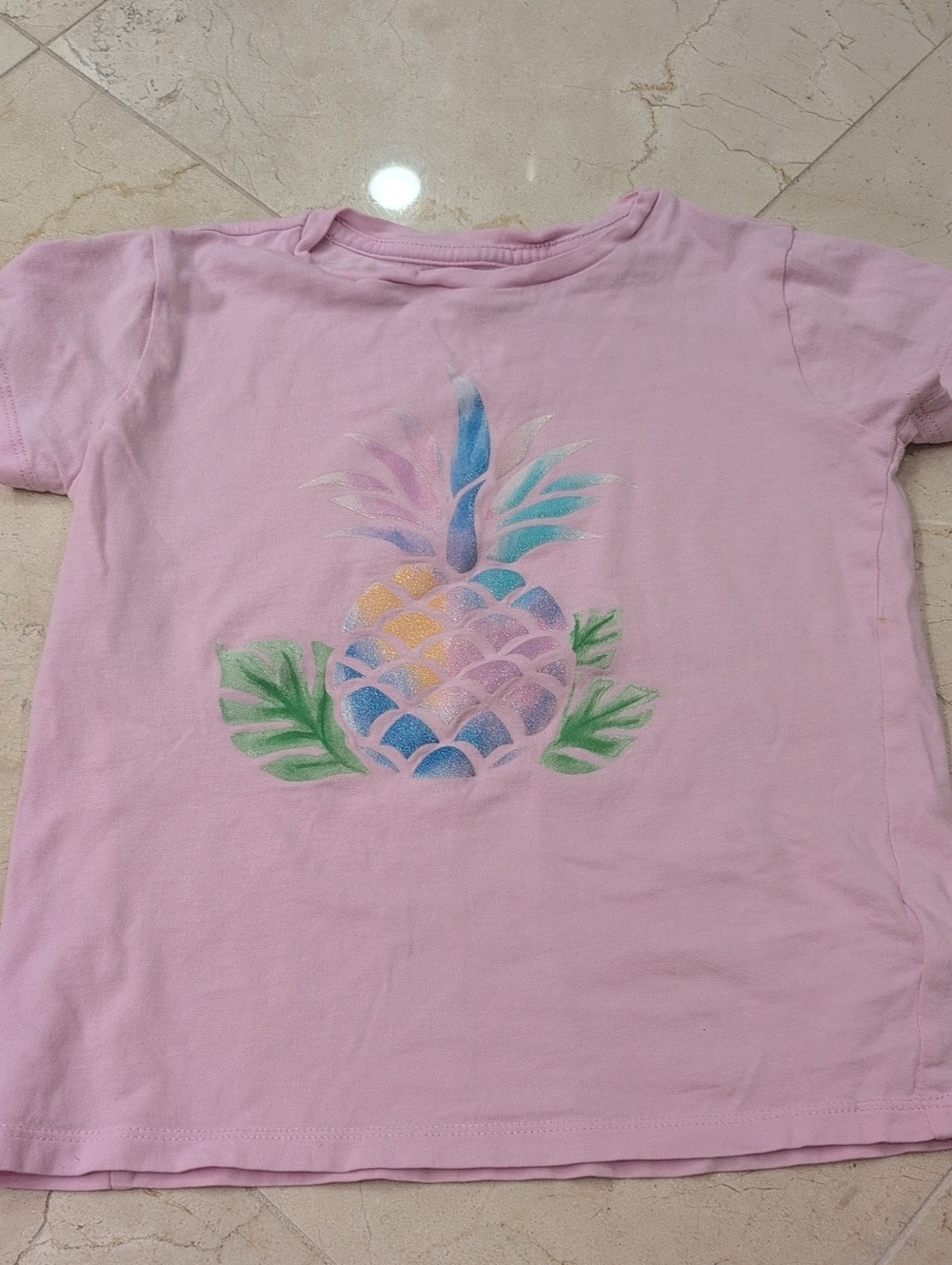 Kids Crewcuts Pink Pineapple Graphic Tee Size 6